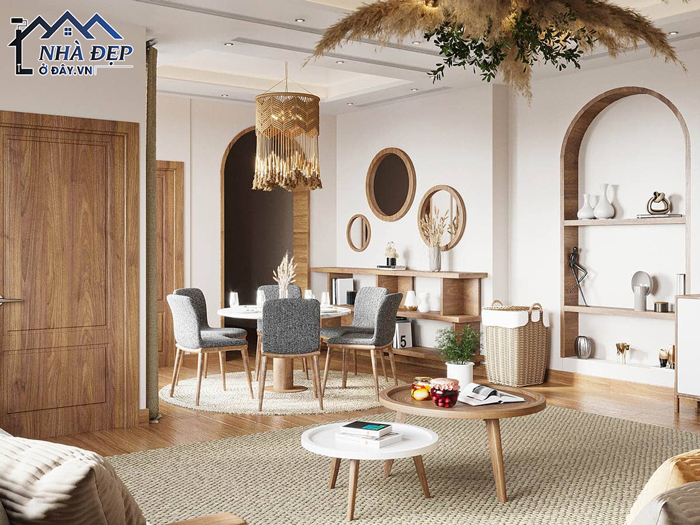 Thiết kế nội thất theo phong cách Scandinavian chất liệu gỗ