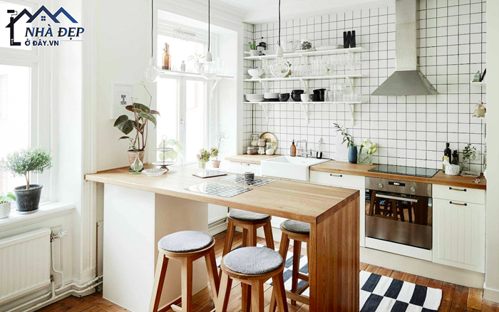 Thiết kế nội thất cho nhà bếp kiểu Âu đơn giản