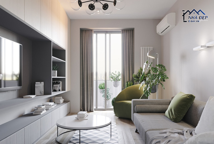 Thiết kế nội thất phòng khách chung cư đơn giản hiện đại