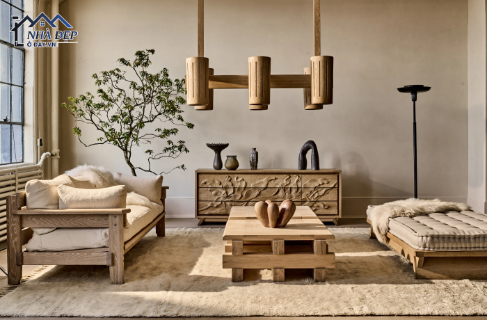 Nội thất chung cư phong cách Nhật Bản trang trí bằng đồ gỗ mỹ nghệ cao cấp