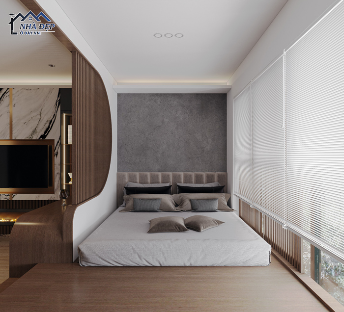 Thiết kế giường ngủ trong căn hộ chung cư Vinhome Ocean Park 2