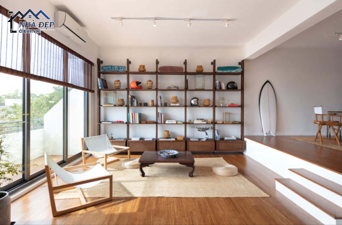 Thiết kế nội thất chung cư phong cách Nhật Bản với sàn gỗ và màu trắng đẹp