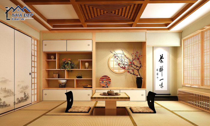 Thiết kế nội thất chung cư phong cách Nhật Bản bằng chiếu Tatami truyền thống