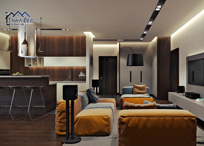 Mẫu thiết kế nội thất chung cư 150m2 3 phòng ngủ