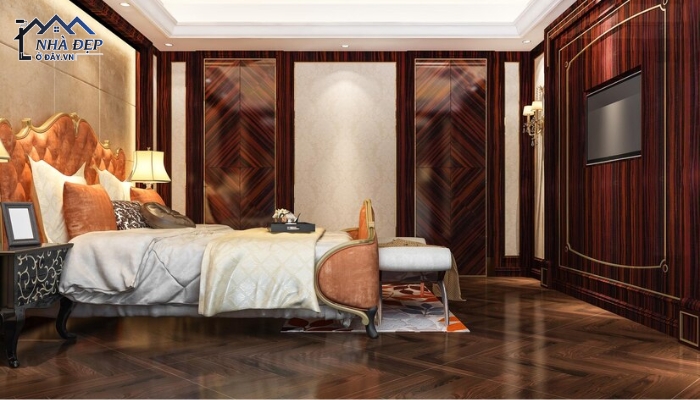Mẫu thiết kế nội thất phòng ngủ master ấn tượng cho căn hộ 110m2