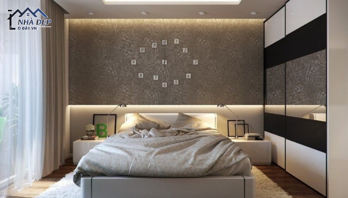 Mẫu thiết kế phòng ngủ 15m2 có ban công bố trí cây xanh cho không gian trong lành