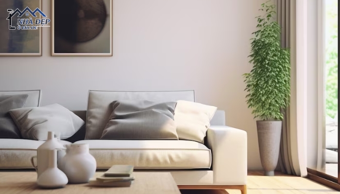 Phong cách tối giản đem lại sự nhẹ nhàng cho thiết kế của căn hộ chung cư