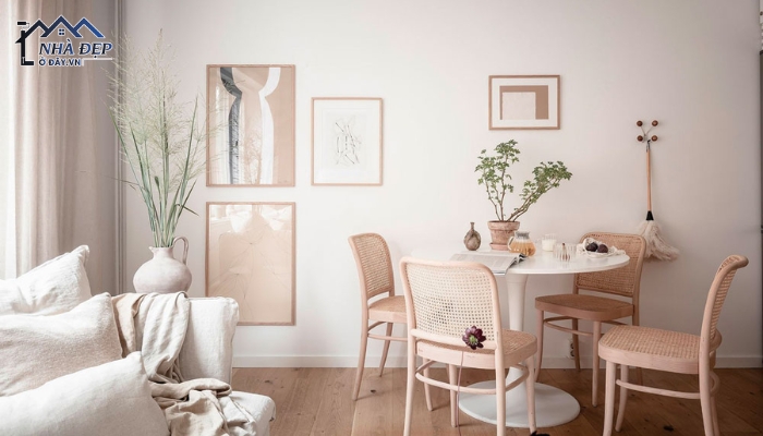 Thiết kế nội thất căn hộ 116m2 Scandinavian sử dụng chất liệu nội thất tự nhiên