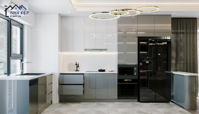 Thiết kế nội thất chung cư 120m2 phòng bếp