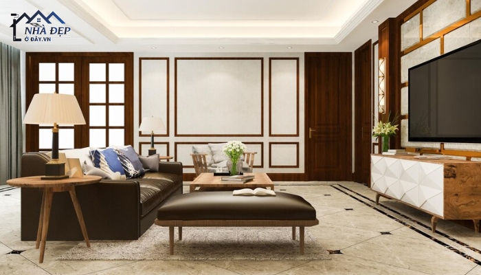 Thiết kế nội thất phòng khách sang trọng cho căn hộ 110m2
