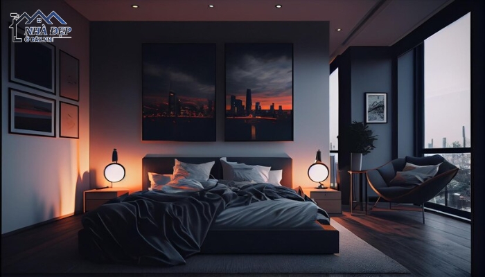 Thiết kế nội thất phòng ngủ master cho căn hộ chung cư 110m2