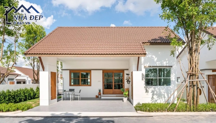 Nhà cấp 4 sân vườn có kết cấu đơn giản