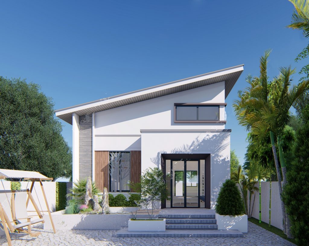 Giới thiệu về mẫu nhà cấp 4 mái lệch giá rẻ hiện đại