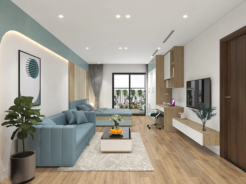Mẫu thiết kế căn hộ diện tích nhỏ studio đẹp