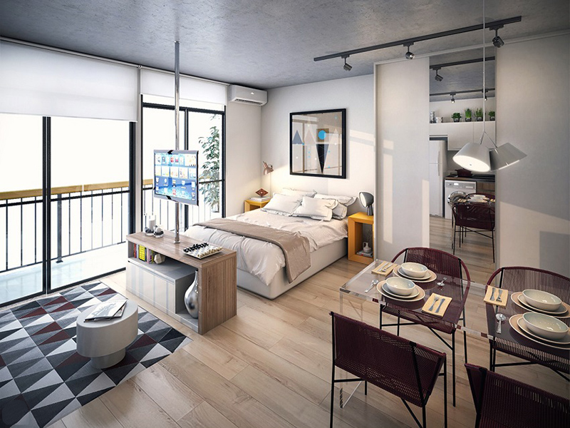 Thiết kế căn hộ studio 25m2