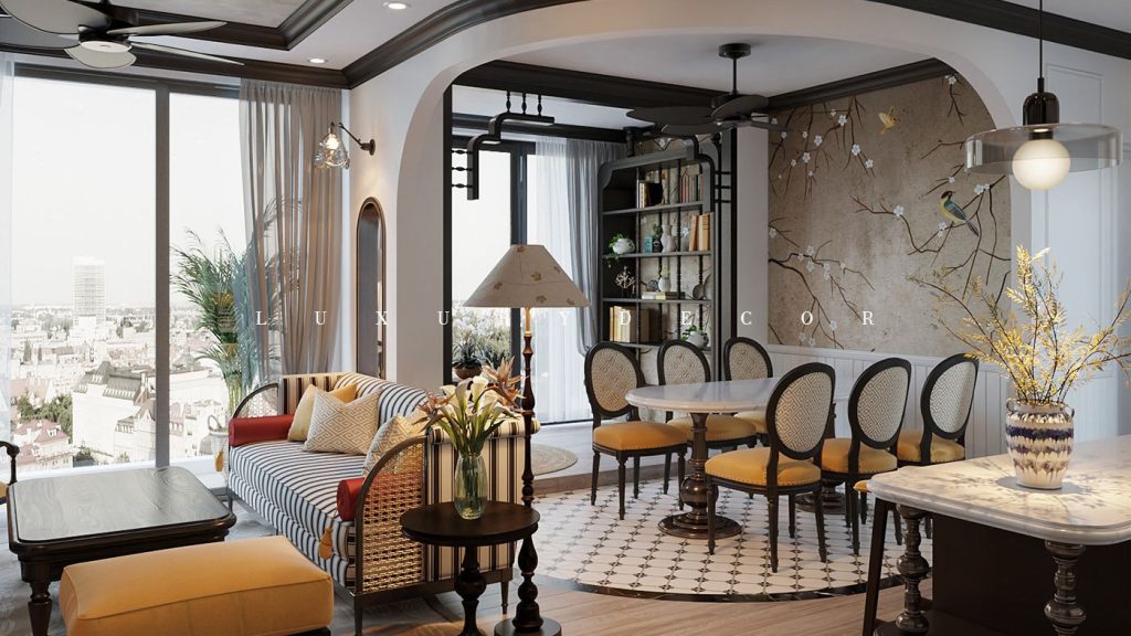 mẫu thiết kế nội thất chung cư 57m2