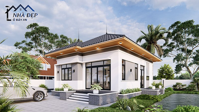 Mẫu nhà mái Nhật 1 tầng